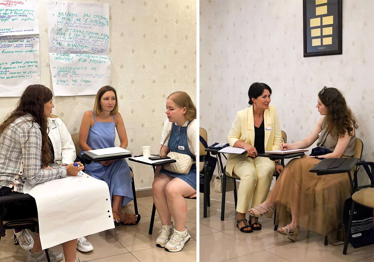 Анна Кирилюк та Дарина Шупик на заході