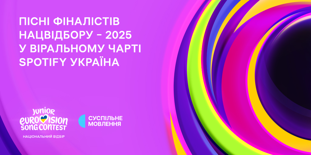 Пісні фіналістів Нацвідбору на Дитяче Євробачення – 2025 потрапили до вірального чарту Spotify Україна