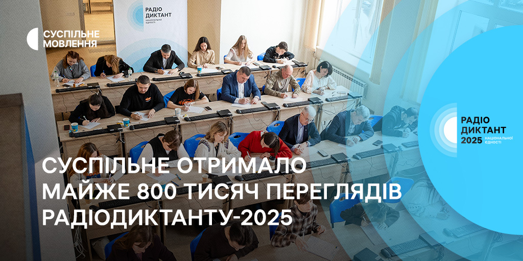 Суспільне отримало майже 800 тисяч переглядів Радіодиктанту-2025 та мільйонні взаємодії аудиторії
