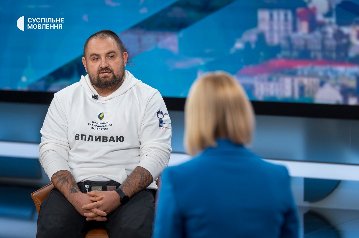 Один із представників ветеранського руху в ролі гостя студії Суспільне Львів
