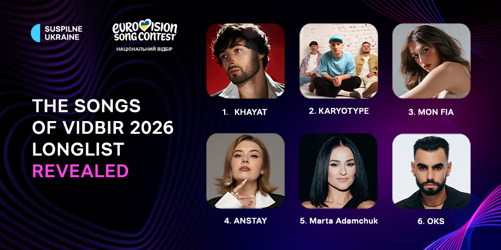 Songs of Vidbir 2026 longlist revealed
