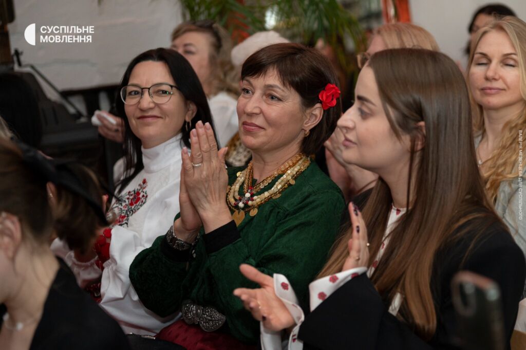 Марія Желяскова на презентації фільму «Наш хліб»