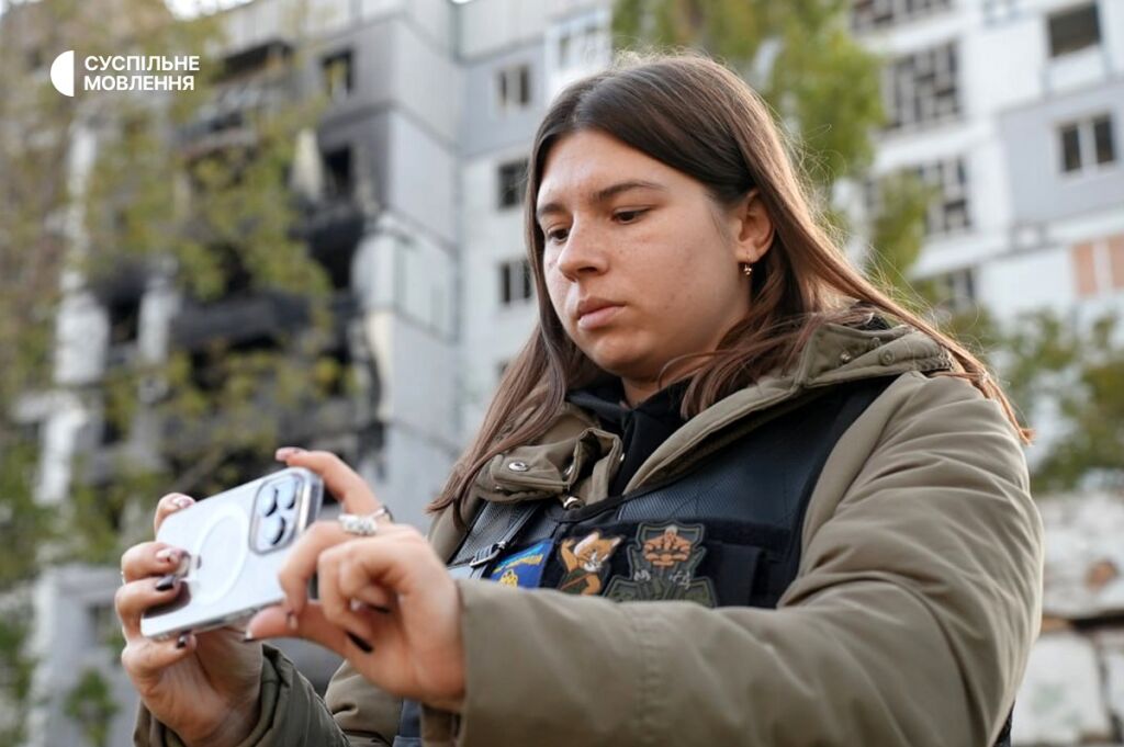 Карина Галунова під час зйомки