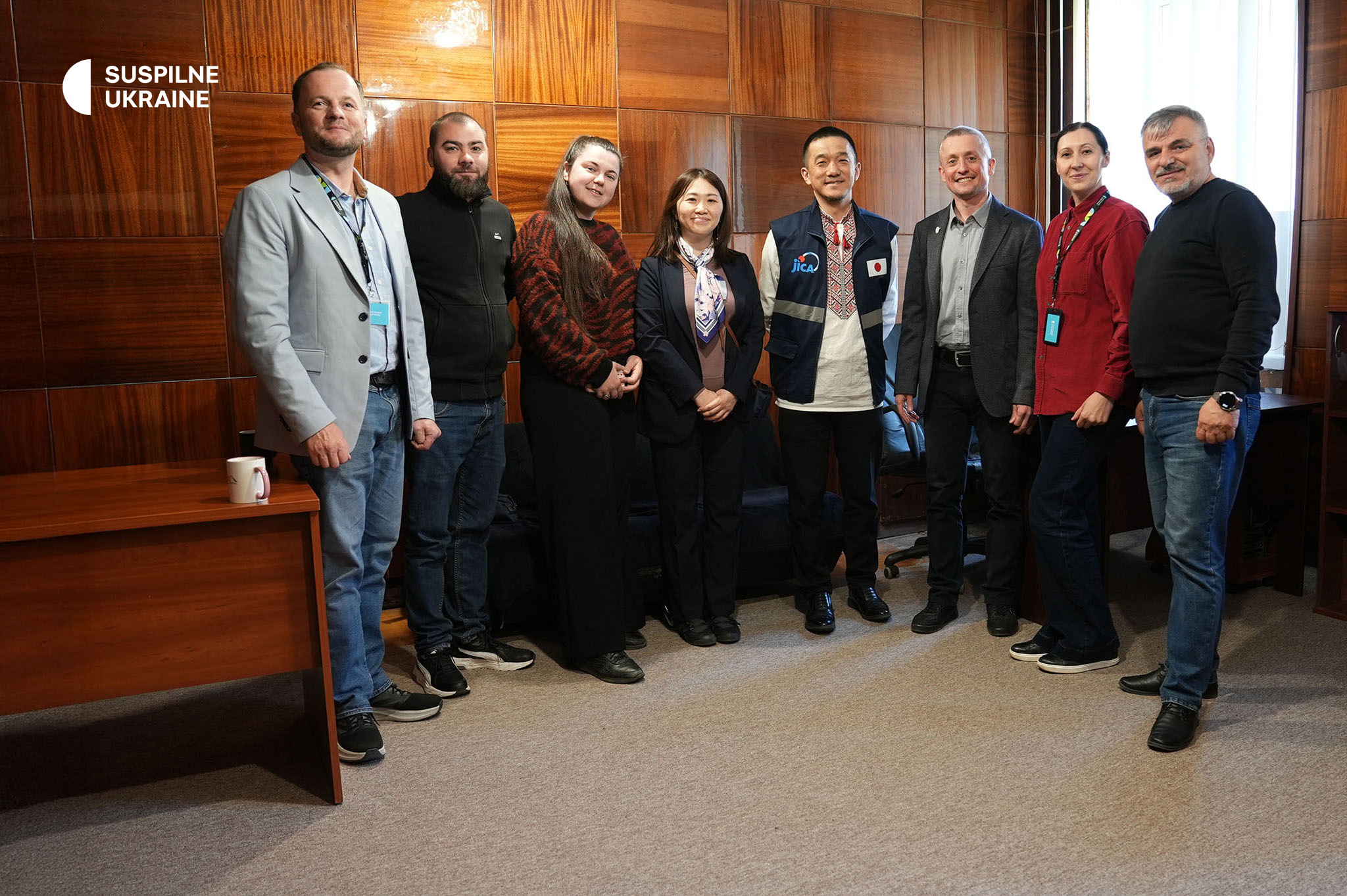 Mr. Osamu Hattori and Ms. Kaori Konno with Suspilne Uzhhorod's team Mr. Osamu Hattori and Ms. Kaori Konno with Suspilne Uzhhorod's team