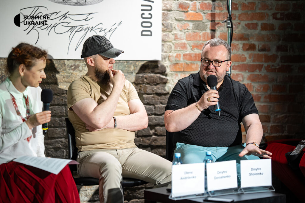 Dmytro Sholomko at the panel discussion