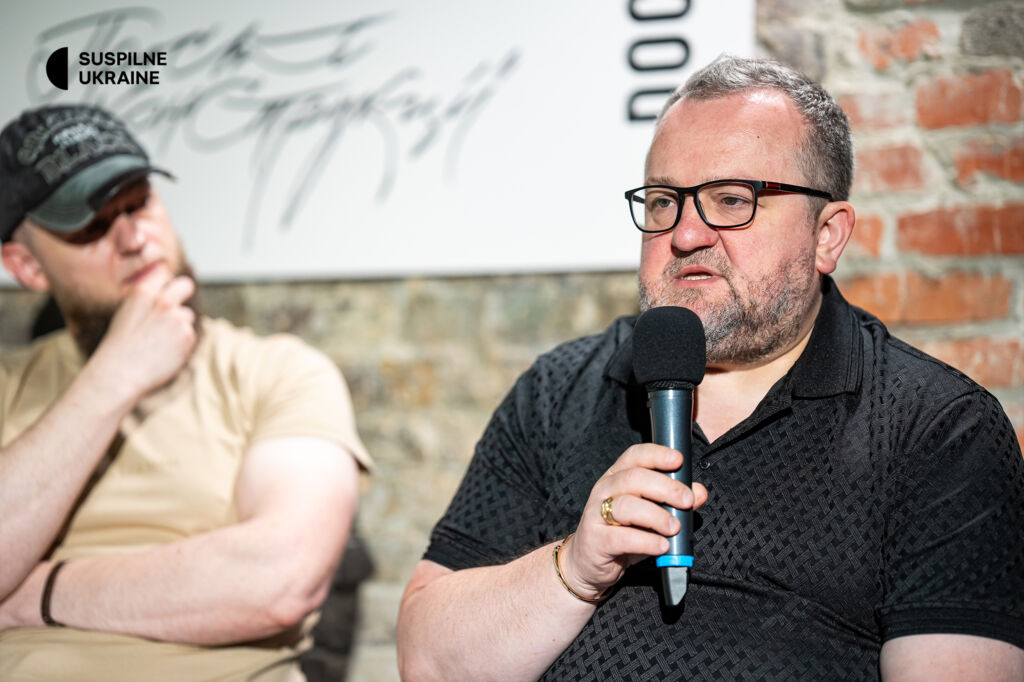 Dmytro Sholomko at the panel discussion