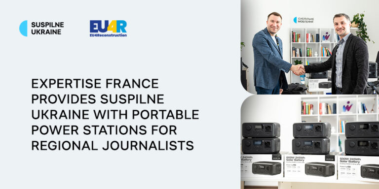 Expertise France provides Suspilne Ukraine with portable power stations for regional journalists