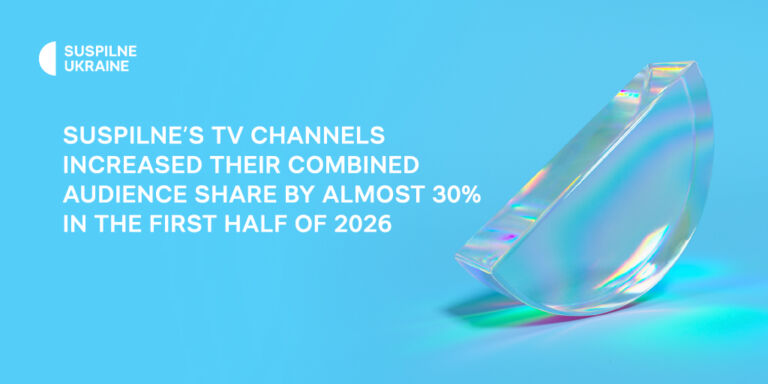 Suspilne’s TV channels increased their combined audience share by almost 30% in the first half of 2026