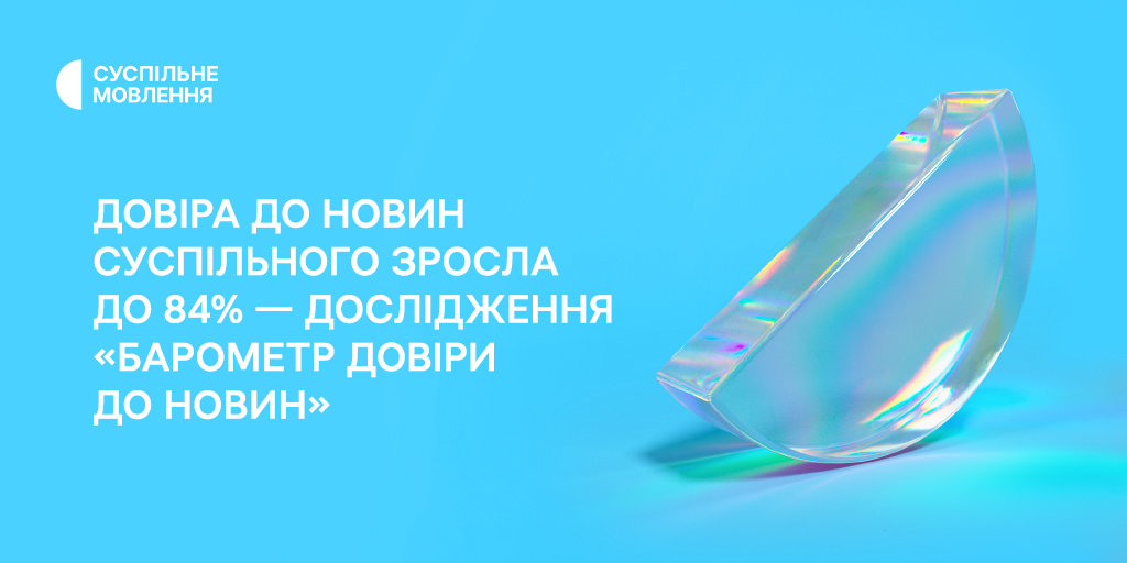 Довіра до новин Суспільного зросла до 84% — дослідження «Барометр довіри до новин»
