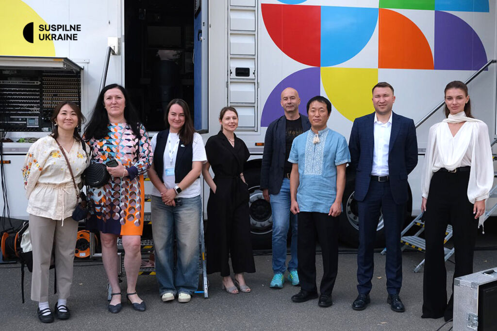 Suspilne’s OB van and team at the Japanese Autumn festival, 4 September 2026. Photo: Pavlo Lisovskyi