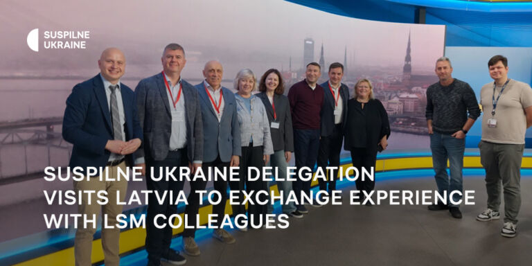 Suspilne Ukraine delegation visits Latvia to exchange experience with LSM colleagues
